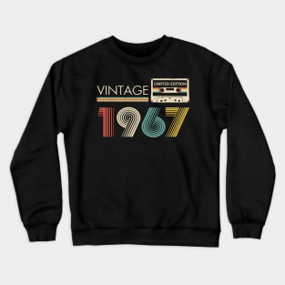 56th Birthday Vintage 1967 Limited Edition Cassette Tape Crewneck Sweatshirt